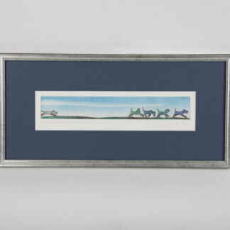 Navitrolla - "Viis koera lähevad ära, üks jääb maha (emane vist)" 51x25cm
